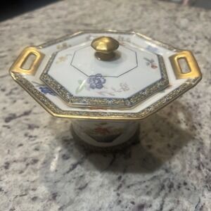 Haviland Limoges Coromandel Sugar Bowl Lid Coffee Tea Handle Covered Gold Floral